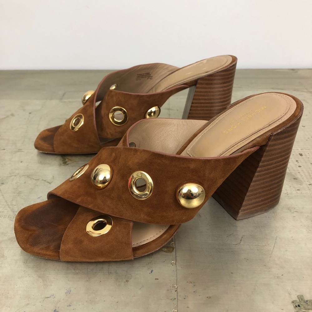 Michael Kors Collection Brianna Studded Suede Mule